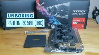 ASUS STRIX RADEON RX 580  UNBOXING [upl. by Aryahay]