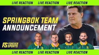 SPRINGBOK TEAM VS WALES REACTION SHOW  Rugby News Live Stream [upl. by Dustin]