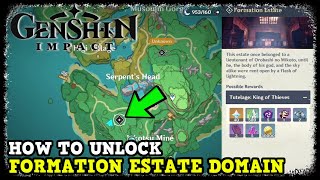 How to Unlock Formation Estate Domain in Genshin Impact How to Stop the Storms in Yashiori Island [upl. by Ocsirf]