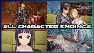 Sword Art Online Fractured Daydream  ALL Character Endings [upl. by Gotcher]