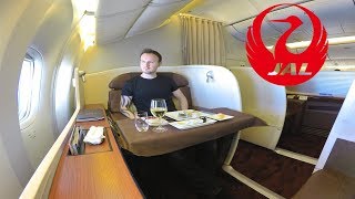 FIRST CLASS WITH JAPAN AIRLINES IS AMAZING [upl. by Cappello243]