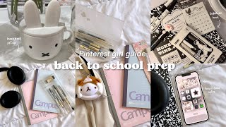 Pinterest girl back to school guide📓🎧shopping school supplies haul packing bag and more [upl. by Hahn]