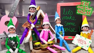 Elf on the Shelf Music Band Lets Make Some Noise for Day 4 [upl. by Anaitit]