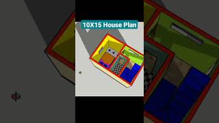 10X15 house plan1bedroom house plan🏠150sqft house plan1bhk house planShort video [upl. by Hardan]