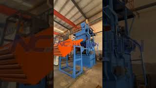 QR3225 crawler type automatic feeding shot blasting machinemachineshotblastingmachinesandblasting [upl. by Asina]