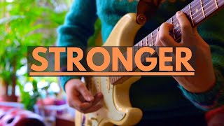 STRONGER  Kanye WestDaft Punk Guitar Cover Tabs In The Description [upl. by Harlow84]