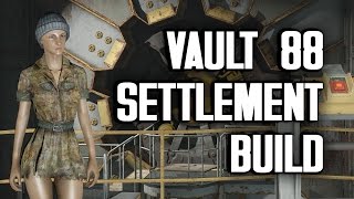 Vault 88 quotLivedInquot Settlement Build  A Tour of My Vault [upl. by Swinton]