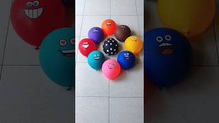 Emoticon And Black Balloons Pop Reverse Video Asmr [upl. by Mayce]