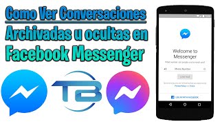 COMO ARCHIVAR y VER MENSAJES OCULTOS en FACEBOOK MESSENGER Busca conversaciones y chats archivados [upl. by Adelpho]