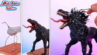 Como hacer a VENOM HORSE Escultura Plastilina Escolar  I made Venom Horse in clay  DibujAme Un [upl. by Xyla881]