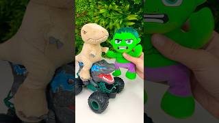 Hulk Steals Dinosaur Car from T Rex [upl. by Trixi]