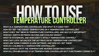 How To Use Temperature Controller QampA  How To Control Temperature  Facilitators Plus [upl. by Maletta]