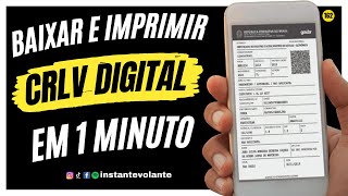 Como BAIXAR ou IMPRIMIR o CRLV DIGITAL DOCUMENTO DE LICENCIAMENTO 2022 Muito fácil e rápido 📺EP131 [upl. by Euton]