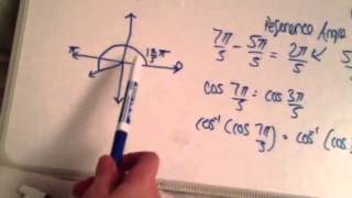 How to find the exact value of arccoscos7pi5 [upl. by Thierry]