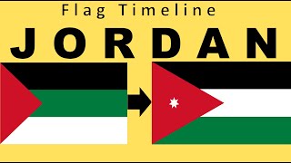 Flag of Jordan Historical Evolution with the Anthem of Jordan [upl. by Flossy]