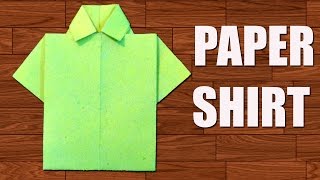 How to Make Paper Shirt  DIY Origami Paper Crafts [upl. by Lundin]