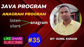 Program to Check Whether Two Strings are Anagrams in Java Anagram of a Stringthe place of learning [upl. by Onibas]