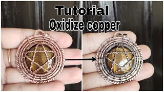 How to oxidize copper and give an antique look to your jewelry [upl. by Odnomyar296]