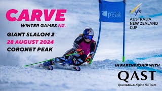 Coronet Peak  Winter Games NZ  Australia New Zealand Cup  Giant Slalom Day 2 [upl. by Nudnarb]