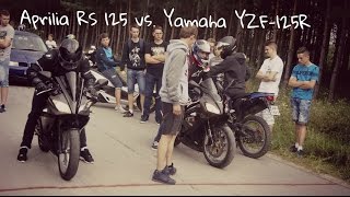 Aprilia RS 125 vs Yamaha YZF125R [upl. by Nairb]