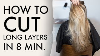 How To Cut Long Layers In 8 Min  Haircut Tutorial [upl. by Dumah586]