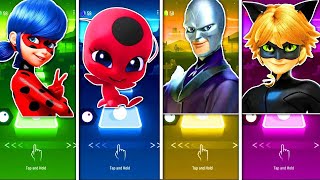 LadyBug Miraculous vs Tikki vs Hawk Moth vs Cat Noir Tiles Hop EDM RUSH tiles [upl. by Adnovoj]