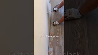 Cutting of vinyl plank flooring [upl. by Rakel]