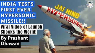 INDIA TESTS FIRST EVER HYPERSONIC MISSILE Viral Video of Launch Shocks the World [upl. by Liryc]