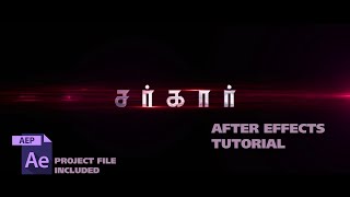 Sarkar Title Animation  AfterEffects tutorial  Basith Syed [upl. by Tortosa24]