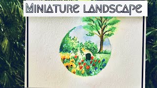 Easy Way to Paint anAutumn Landscape  Acrylic  painting landscape [upl. by Nerissa]