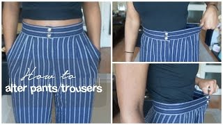 How to alter a pair of pantstrousers DIY  Birabelle [upl. by Rossen]