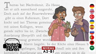 604 Deutsch lernen mit Geschichten  Deutsch lernen durch Hören  A2B1  Learn German with stories [upl. by Riker]