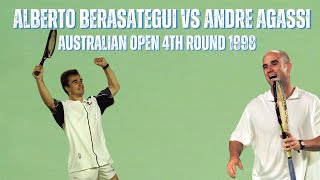 ALBERTO BERASATEGUI VS ANDRE AGASSI  1998 MENS AUSTRALIAN OPEN 4TH ROUND [upl. by Atekin663]