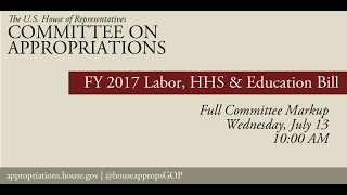 Markup of FY 2017 Labor Health and Human Services and Education Bill EventID105219 [upl. by Ger]