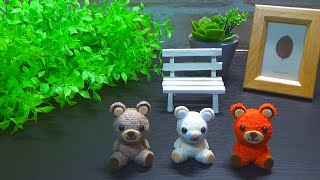 （発泡スチロール）小さくて可愛い！くまの作り方【DIY】StyrofoamSmall and cute how to make a bear [upl. by Yrian]