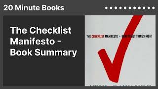 The Checklist Manifesto  Book Summary [upl. by Elok168]