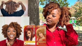 Dying My Natural Hair CopperGinger Without Bleach  Crème of Nature Red Copper amp Ginger Blonde [upl. by Divaj]