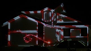 Christmas House Projection Mapping Display Live [upl. by Eidlog902]