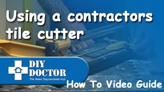 Using a contractors tile cutter [upl. by Epoh]