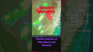 10924 TORNADO WARNINGS ⚠️ for Florida Counties of Plam Beach amp Broward [upl. by Nibla]