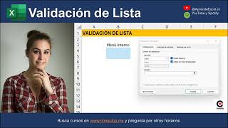 3 opciones para validación de lista en Excel [upl. by Nae768]