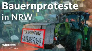 Bauernproteste bremsen NRW Warum Bauern die Straßen blockieren  WDR aktuell [upl. by Eolcin]