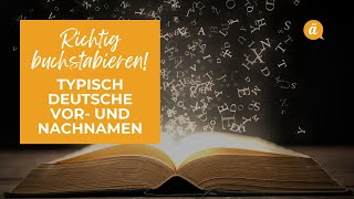 Typische deutsche Vor und Nachnamen lernen 🩺📚 [upl. by Ynahpit]