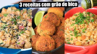 3 em 1  GRÃO DE BICO entre na cozinha uma vez e saia de lá com 3 receitas em pouco tempo [upl. by Ahsekram742]