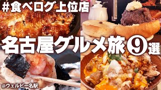 【名古屋ひとりグルメ旅】はじめての名古屋！何度でも行きたくなる！おすすめの食べログ上位9店舗食べ歩き！モデルコース【おすすめ名店】 [upl. by Anaitsirk228]