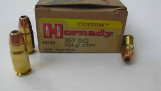 357 SIG  Hornady XTP  124 Gr JHP Ammo Test [upl. by Anilag]