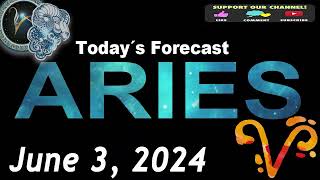 Daily Horoscope ARIES June 3 2024 [upl. by Lleddaw]