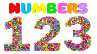 Learn Numbers with Colorful Balls  Colors and Numbers Videos for Children [upl. by Vanda]