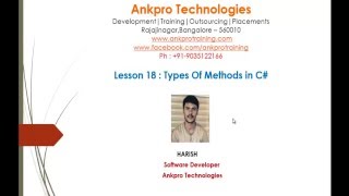 C Beginner to advanced  Lesson 18  Types of methods Part 1 [upl. by Irahc]