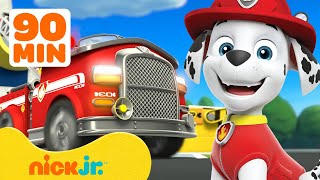 PAW Patrol  ¡Los MEJORES rescates en el camión de bomberos de Marshall de PAW Patrol 🚒  Nick Jr [upl. by Bensky]